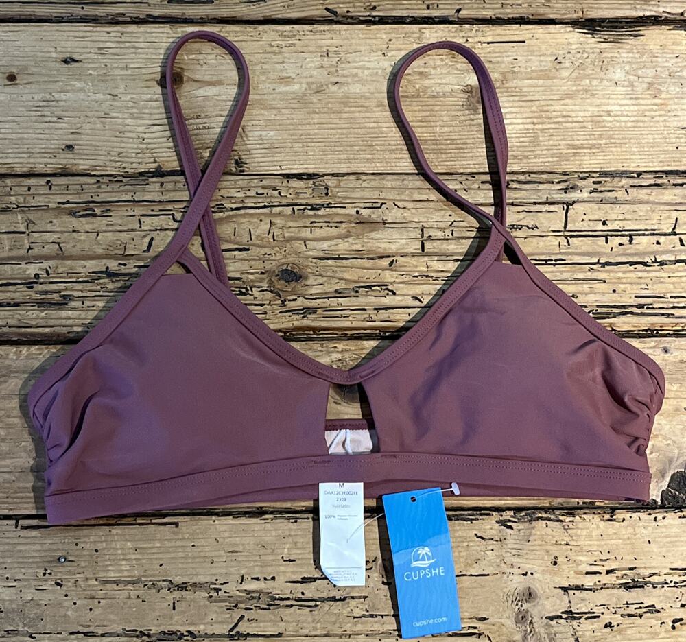 Cupshe Womens Size M Rose Pink Bikini Top NWT